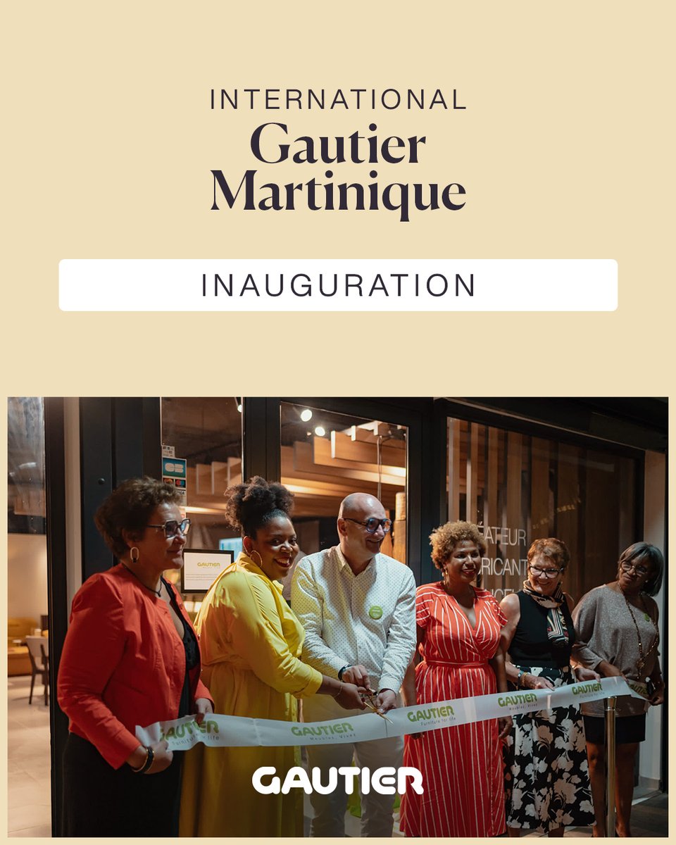 Déjà 2 semaines depuis l'inauguration de notre nouvelle boutique #Gautier Martinique. Félicitations à Géraldine, notre partenaire pour l'ouverture de cette belle boutique. Quel plaisir pour la #GautierTeam de voir l'entreprenariat se conjuguer au féminin. #Franchise