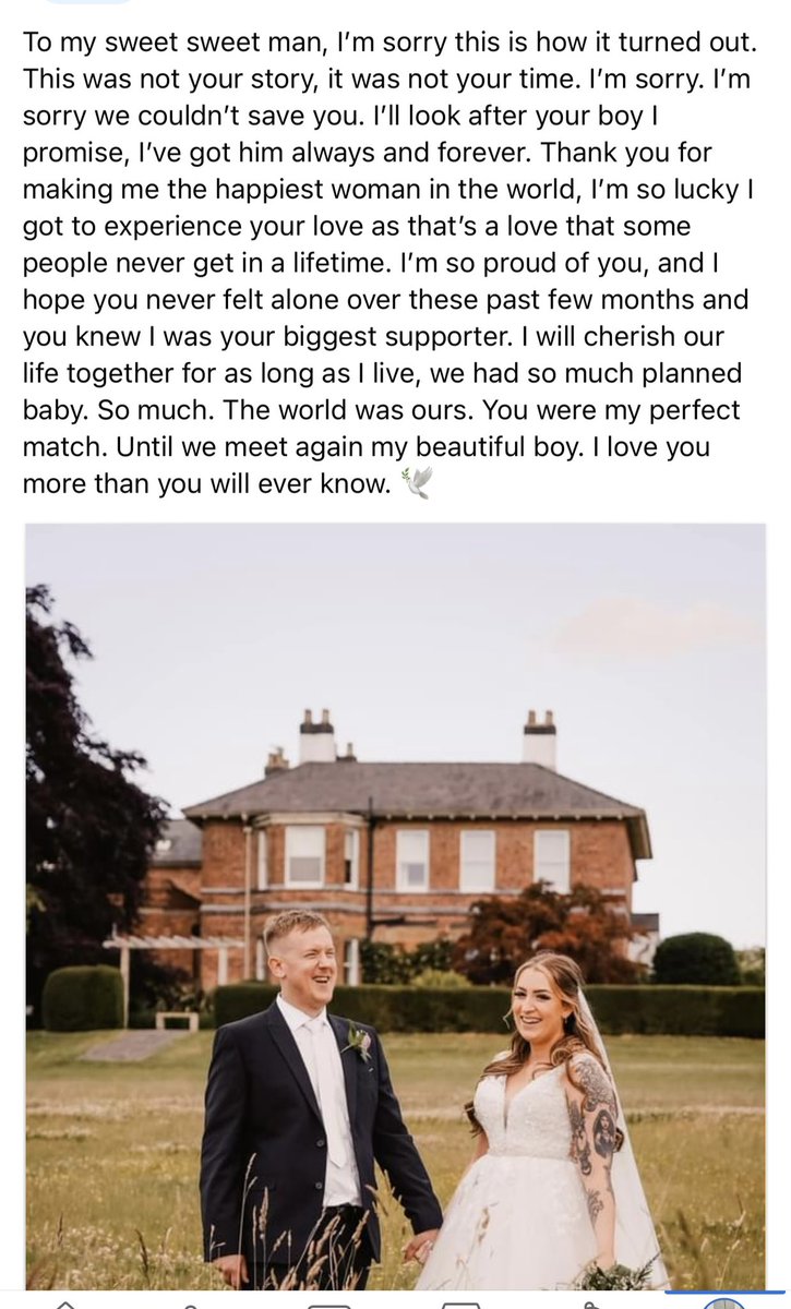 LukeBarnes88's tweet photo. It’s Luke’s wife here, Belle. Luke sadly died on Friday at just 34 after 4 months in hospital. He was an avid @OfficialBWFC fan and our family are attending on 10th April vs Cambridge for him. Can we get a 34th minute clap going in his honour. #BWFC https://t.co/lnsYYE29um
