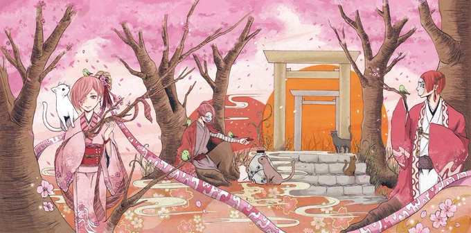 #桜の作品でTLにも桜を咲かせましょう過去です。珍しく横長な構図を頑張ったイラスト(*'▽'*) 