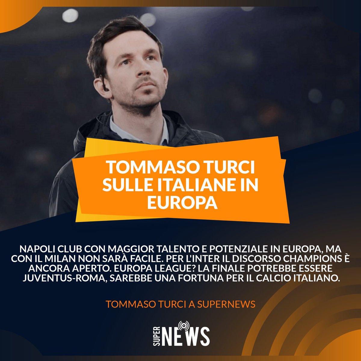 I pensieri di <a href="/TommasoTurci/">Tommaso Turci</a> sulle italiane in Europa e non solo

Tutta l'intervista 👇
bit.ly/TommasoTurci_a…

#Napoli #Juventus #Inter #Milan #Roma #SerieATIM