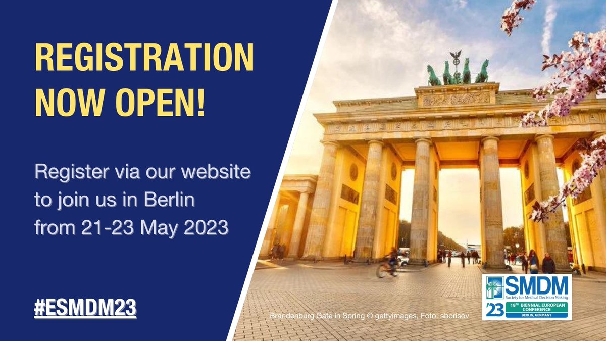 📢 Registration for #ESMDM23 is now open! Visit our website & register now to join us in Berlin from 21-23 May 2023. 🔗 bit.ly/3ltLSTD