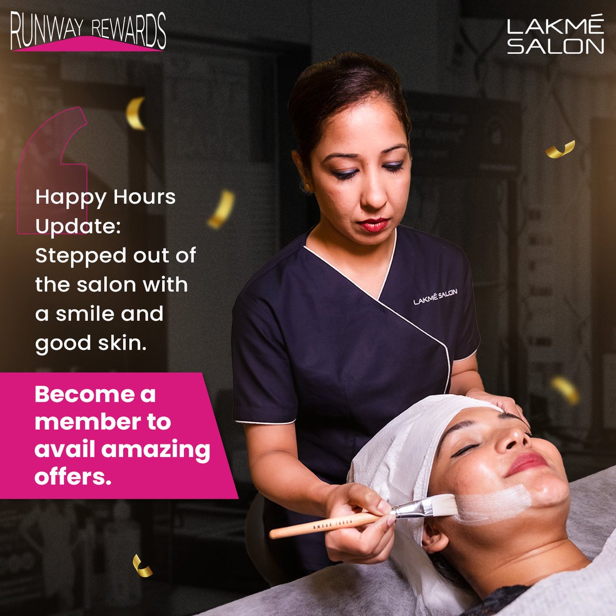 Your search for happiness ends at our salon doors! ✨
New #RunwayRewards members get 15% off from Monday-Thursday till 3 pm*. 

*All day for Platinum and Showstopper members.  

#LakméSalon #LoyaltyProgram #Showstopper #Trendsetter #HappyYou #IrresistibleOffers #BackstageHeroes