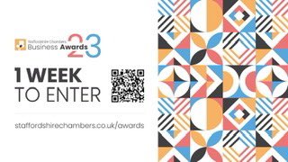 Entries for Staffordshire’s biggest business awards close on Friday 31 March!

Showcase your business by submitting a fast and free application, here 🔗 staffordshirechambers.co.uk/awards

<a href="/StaffsChambers/">Staffordshire Chambers of Commerce</a> #StaffsBizAwards