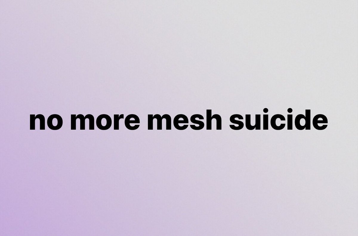 Please RT if you believe #mesh injured #patients are not being treated compassionately or fairly even since the Cumberlege Review 

#patientcare #patientsafety #Thursday_March23 

#nomoremeshsuicide