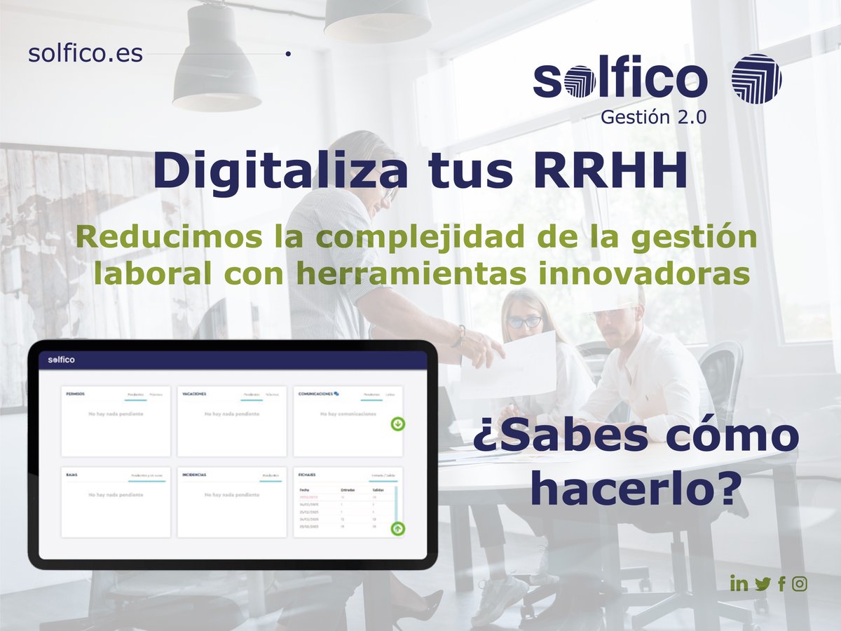 Solfico's tweet photo. ¿𝗧𝗲 𝗮𝗻𝗶𝗺𝗮𝘀 𝗮 𝗱𝗶𝗴𝗶𝘁𝗮𝗹𝗶𝘇𝗮𝗿 𝘆 𝗺𝗲𝗷𝗼𝗿𝗮𝗿 𝗹𝗮 𝗴𝗲𝘀𝘁𝗶𝗼́𝗻 𝗹𝗮𝗯𝗼𝗿𝗮𝗹 𝗱𝗲 𝘁𝘂 𝗻𝗲𝗴𝗼𝗰𝗶𝗼?
✍️Déjanos un comentario y nos pondremos en contacto contigo lo antes posible.
📲+34 93 810 55 10
📩solfico@solfico.es
#asesoría #empresa #emprendimiento https://t.co/l7PMfZlIvP