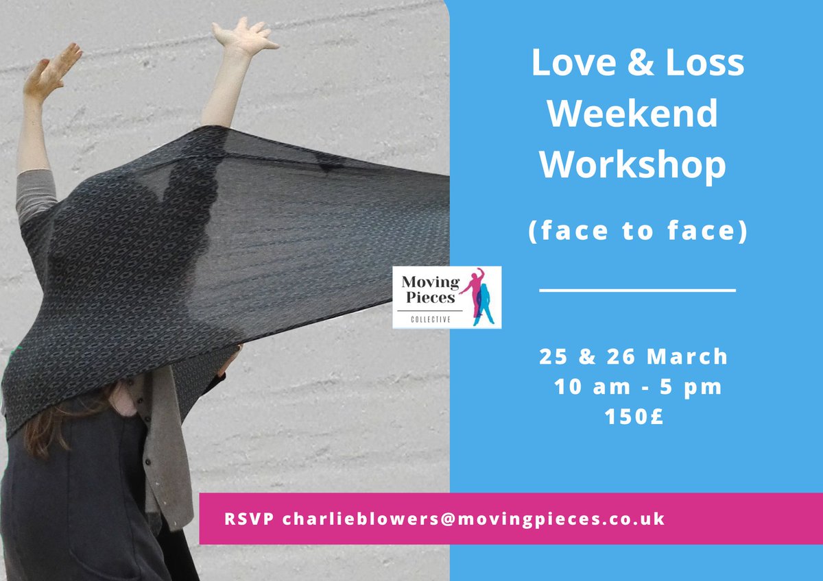 One place left on this weekend's Love & Loss workshop! 

charlieblowers@movingpieces.co.uk

#Grief #GriefAwareness 

@LAHArtsHealth @LapidusUK @artshealthhub