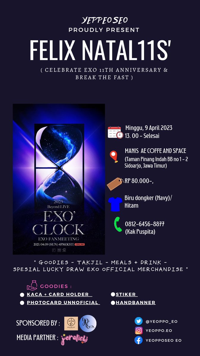 Yeoppo_eo's tweet photo. Annyeonghaseyo Aeri-Na 👋🏻
Ga kerasa nih kita udah memasuki Anniversary yang ke 11th bareng Peterpan-Peterpan Kita✨

So, Kali ini kita mau ngadain Event Nonton bareng dan buka bersama🙌 https://t.co/qB5b5oZjGC