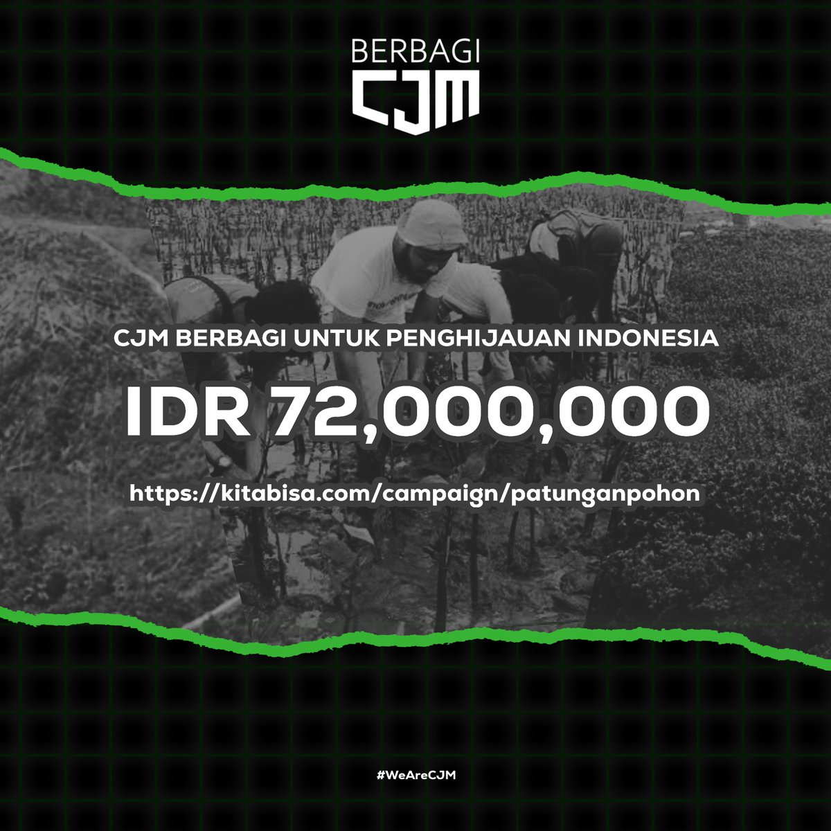 cjmberbagi's tweet photo. CJM Berbagi menanam bibit pohon untuk penghijauan Indonesia. 🌳 https://t.co/H8xV0UoYBp