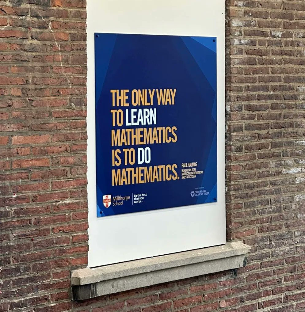 MillthorpeSch's tweet image. Great to see our new boards going up in &apos;B&apos; block! 

#maths #formulae #learningenvironment