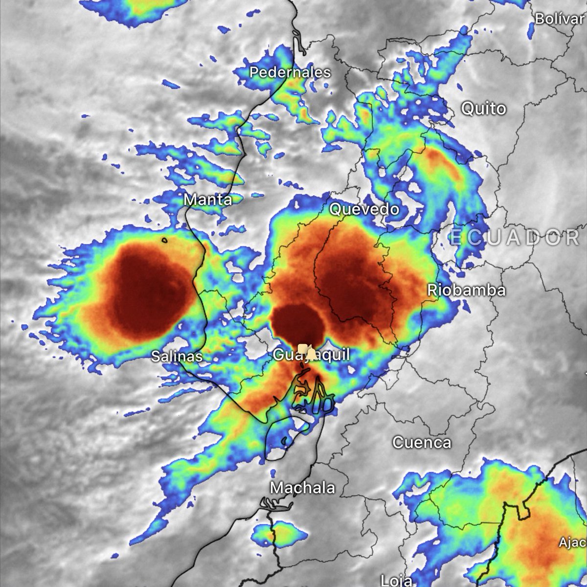 Sargox's tweet photo. ⛈️ #Meteorología | Fuertes truenos activan el sistema de alerta de “sismo detector”.

#LosRíos, #Guayas, #SantaElena y #Manabí están pasando por fuertes precipitaciones, y en el caso de #Guayaquil la tormenta se encuentra al norte de la ciudad.

❌No existió sismo alguno 🇪🇨 https://t.co/RnsbjzwVLi