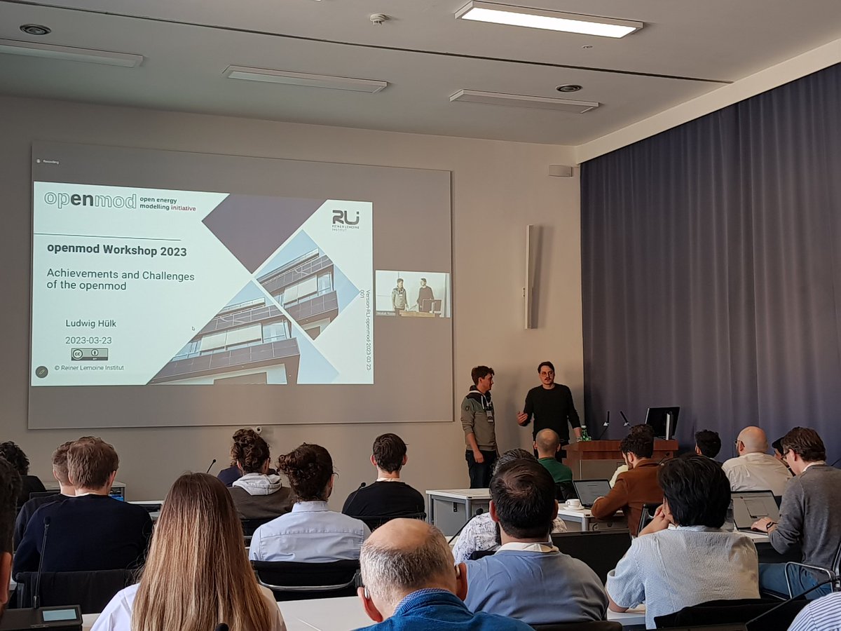 Now: <a href="/LudwigHuelk/">Ludwig Hülk</a> (Data manager, Open Science Unit <a href="/RL_Institut/">RLI</a>) on the achievements and challenges of the #openmod initiative.

#OpenScience #OpenSource #Openmod2023

Ludwig  shared insights into #FAIRdata sharing principles yesterday in the capacity-building (more info 👇)