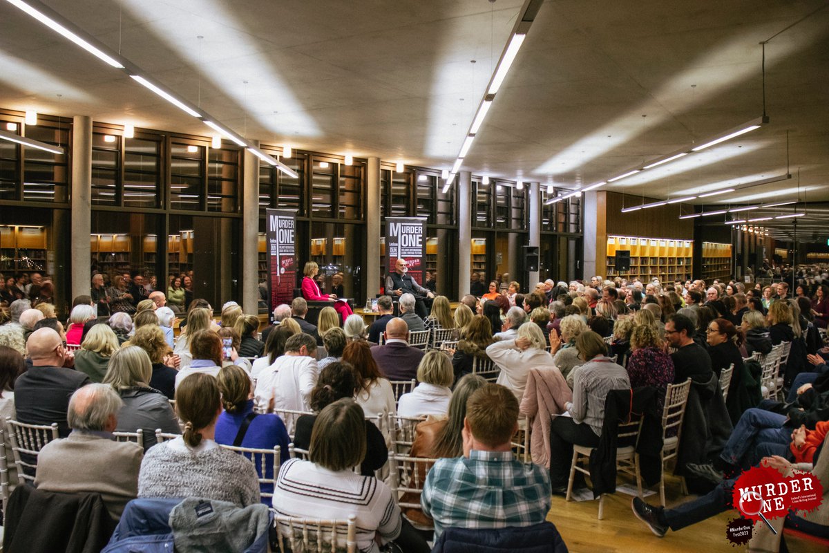 MurderOneFest's tweet photo. We're still buzzing from Tuesday night's fantastic event at @dlrLexIcon with the amazing @HarlanCoben 

He enthralled the audience while in conversation with the brilliant @BredaBrown1 

#murderone23

#IWillFindYou is in shops now https://t.co/vA2zpnjpFo