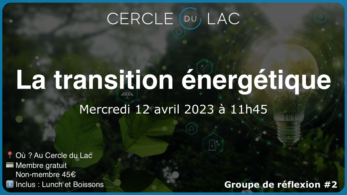 Cercledulac's tweet photo. 🤔 Réduire l’empreinte carbone des entreprise, rêve ou réalité ?

📌 Venez en discuter avec notre expert et faire entendre votre voix lors de notre 2e groupe de réflexion ce 12 avril au Cercle du Lac. 

➡️ https://t.co/9NLbzfKfMf

#cercledulac #reflexion #transitionenergetique https://t.co/8EE3ZTeZ50