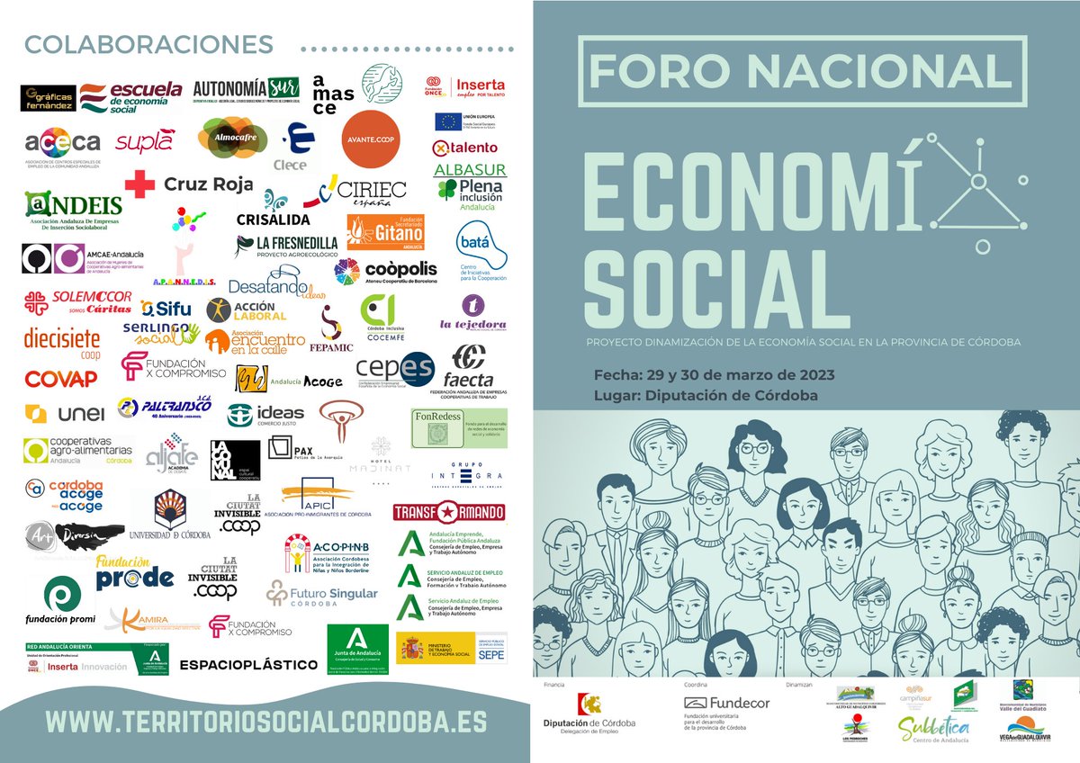 fundecoruco's tweet photo. II FORO NACIONAL DE LA ECONOMÍA SOCIAL
¡Estamos en la cuenta atrás! Te espera...
✔️Ponencias y debate
✔️Feria de Empleabilidad
📅29 y 30 marzo 📌@dipucordoba
Asistencia libre
*Necesaria inscripción en las actividades
➕Info https://t.co/dwcV7rbcip
#foroTSC #economiasocial https://t.co/VTrb1NfiJX
