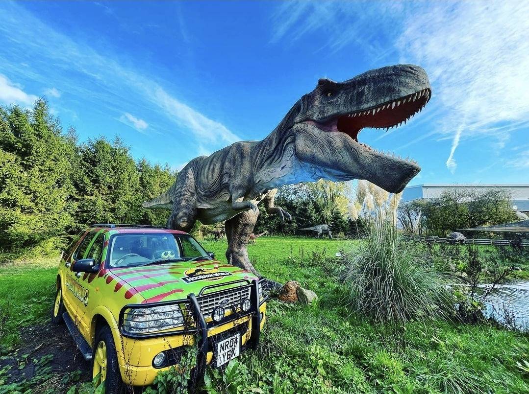 HooFarmTelford's tweet photo. There's so much to discover through the gates of Hoo-Rassic World 🦖 Which Dino is your favourite? 

📸 @brendan_cl9 https://t.co/KaNoD8DiXv
