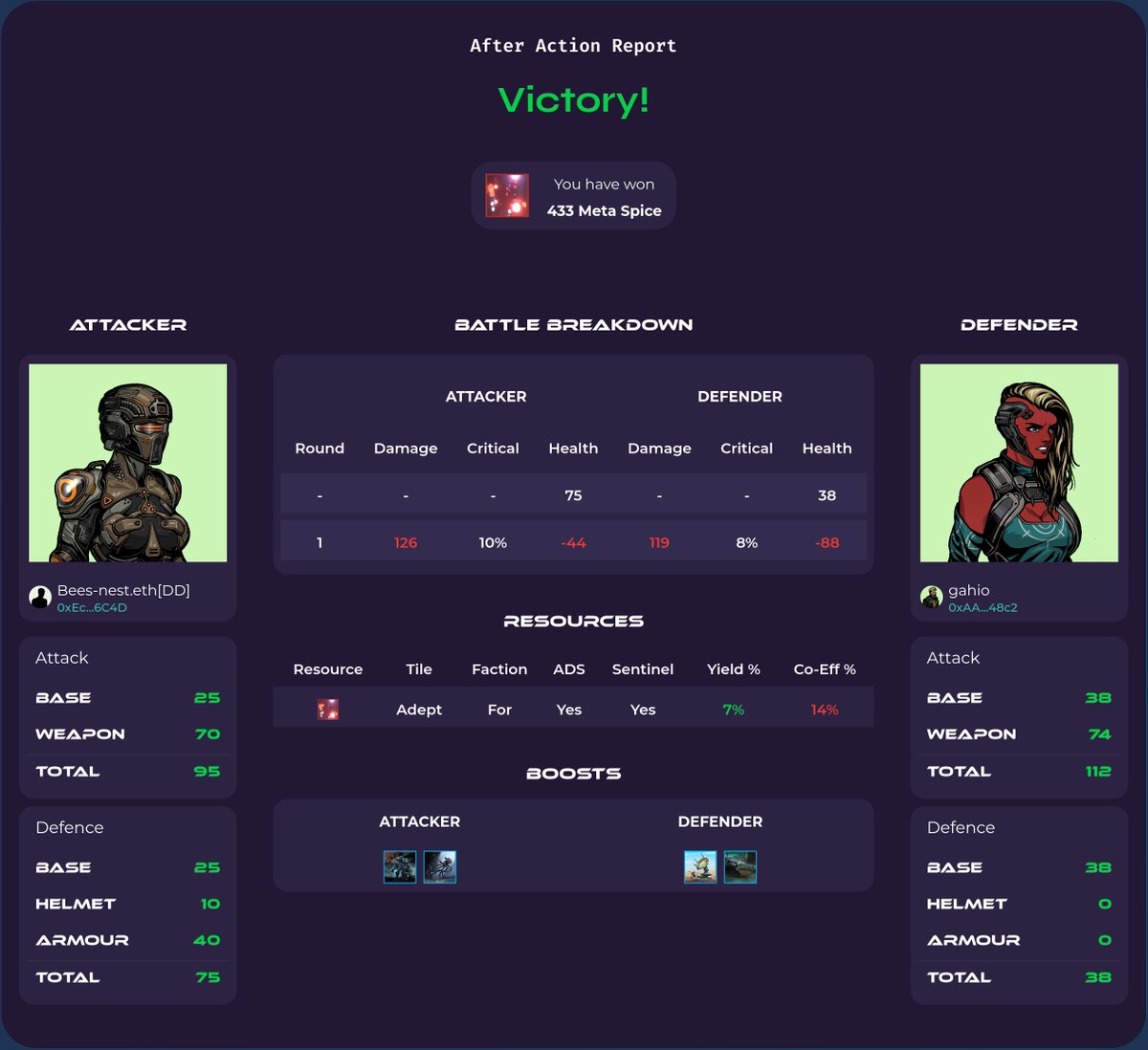 beesnest0909's tweet photo. Check out my @Kryptoria After Action Report! https://t.co/MrDmcjLZbX #alphaCitizen #Over5000 #AlphaHeroes