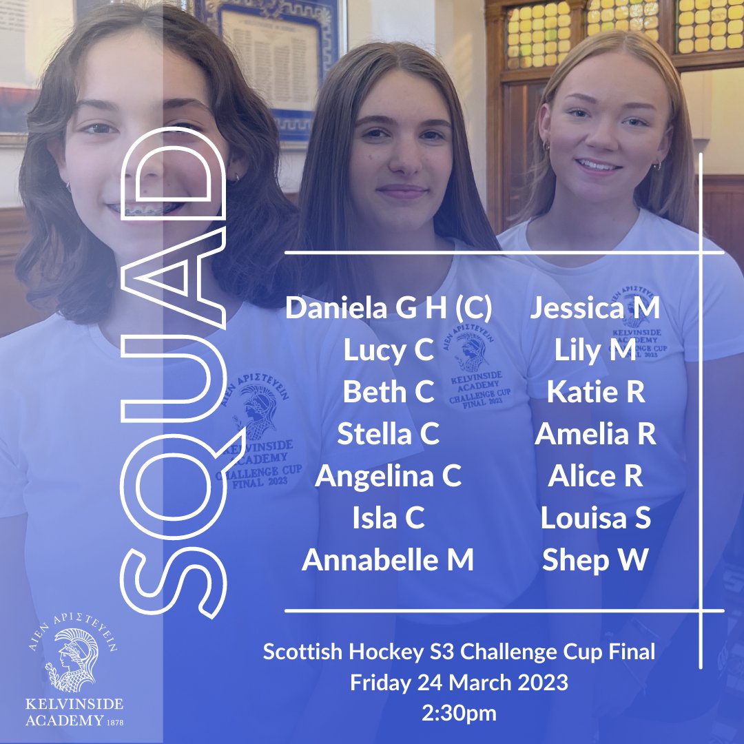 Kelvinside1878's tweet photo. The squad list for the S3 Challenge Cup final tomorrow 🏑
Good Luck to the team and all support is welcome! 🤞🏻 @KA_PhysEd
#KASport #KAMade https://t.co/yXZCvteE6N