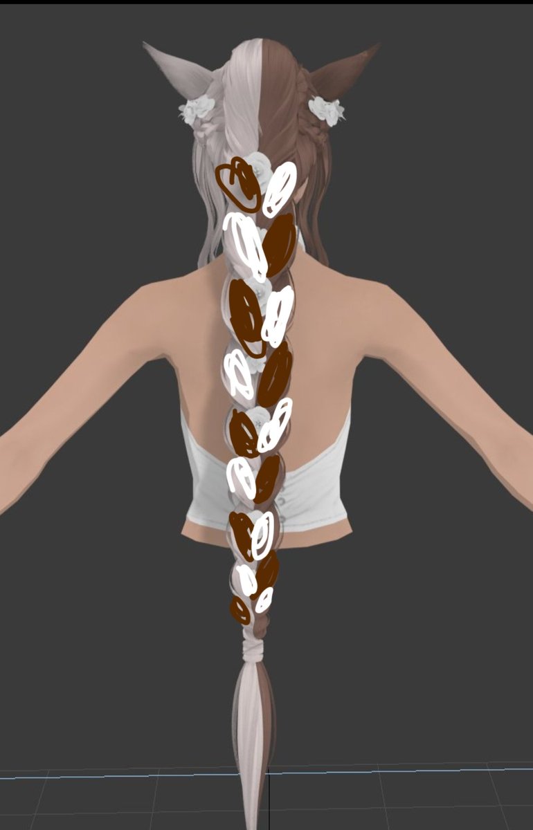 jiusu1's tweet photo. @blxssfall Maybe the braids should alternate colors?
Just a possibility... https://t.co/b6IRHCW1YU
