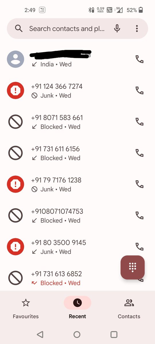 itzankushjain's tweet photo. This is my everyday routine to block all spam calls@LnTFinance @IDFCFIRSTBank @reliancejio Fed up of these calls every now &amp; then. Someone pls help me, how to get rid of them @BlrCityPolice @TRAI @PMOIndia https://t.co/mPnWX2w1Tj