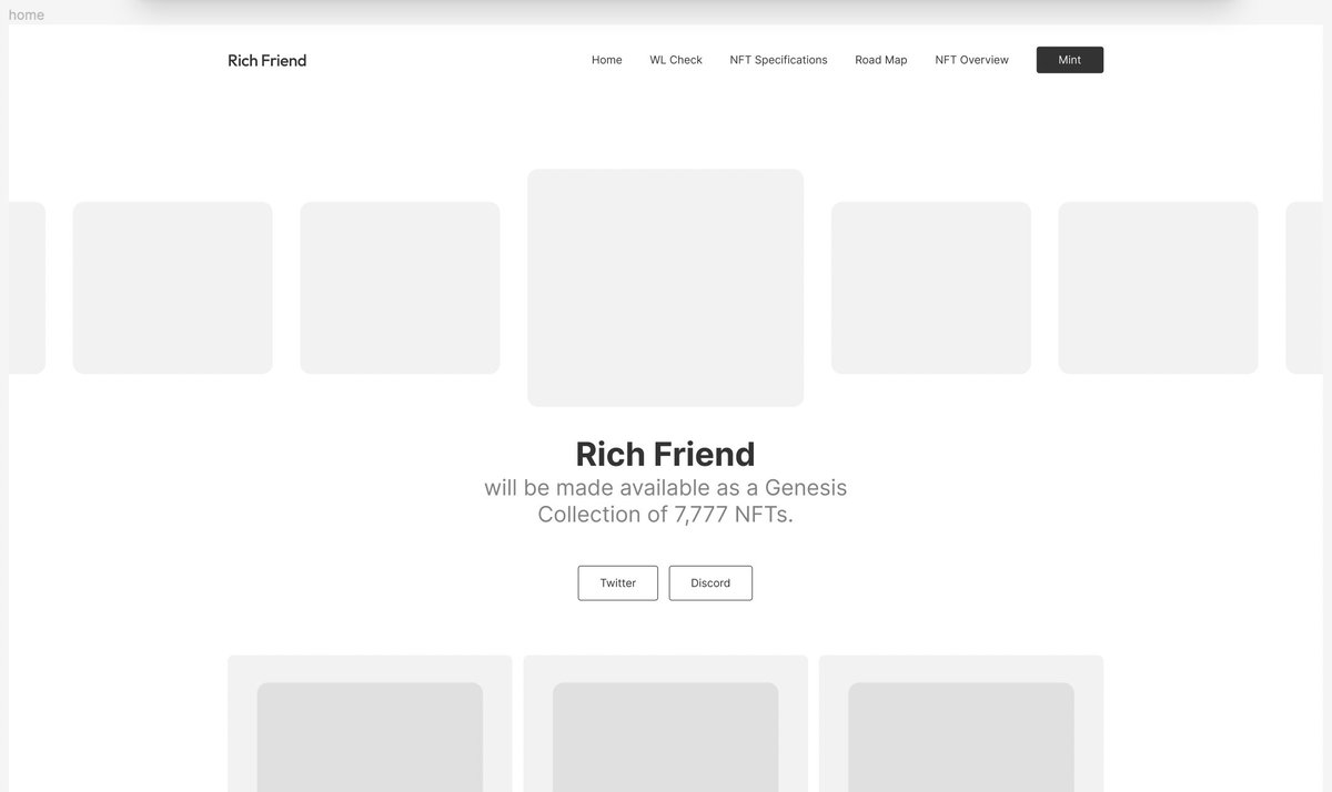 RichFriendNFT's tweet photo. This is the prototype of our website. https://t.co/BYyKEl45lD