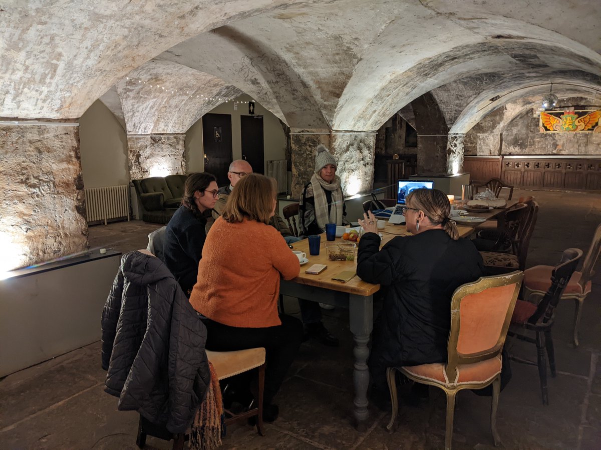 Board away day in the beautiful crypt <a href="/TheMountWithout/">The Mount Without</a> diving into funding, next steps and new projects.