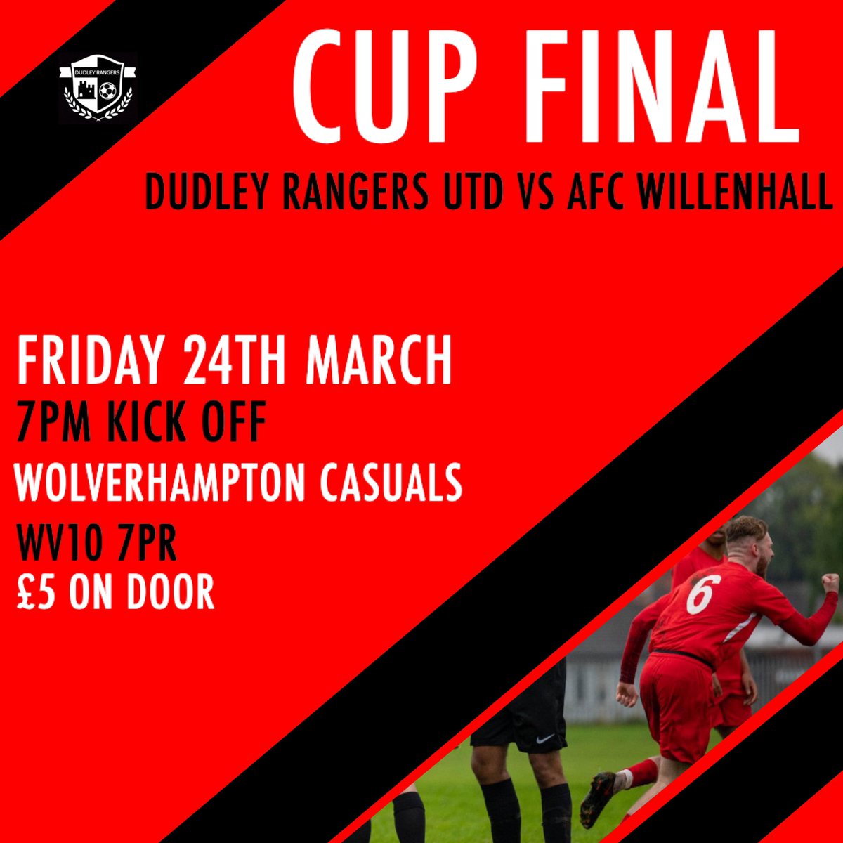 fc_dudley's tweet image. 🔴 CUP FINAL 🔴

Thankyou all for the support so far, over 120 pre ordered tickets sold already🙌🏻

Come support the boys in our first ever final as a club, biggest game in the clubs history ⚽️

Bringing it home for Lib❤️

UTR 🔴

#UpTheRangers