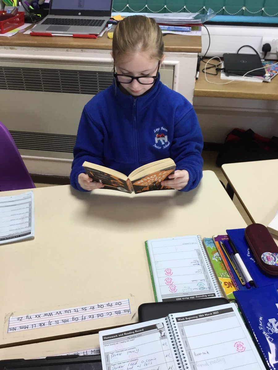 LeysFarm's tweet photo. Class 4W enjoying reciprocal reading this morning using the class text Who let the gods out? Lots of collaborative learning using @KaganOnline #LFJSReading https://t.co/igzyqG9EWX