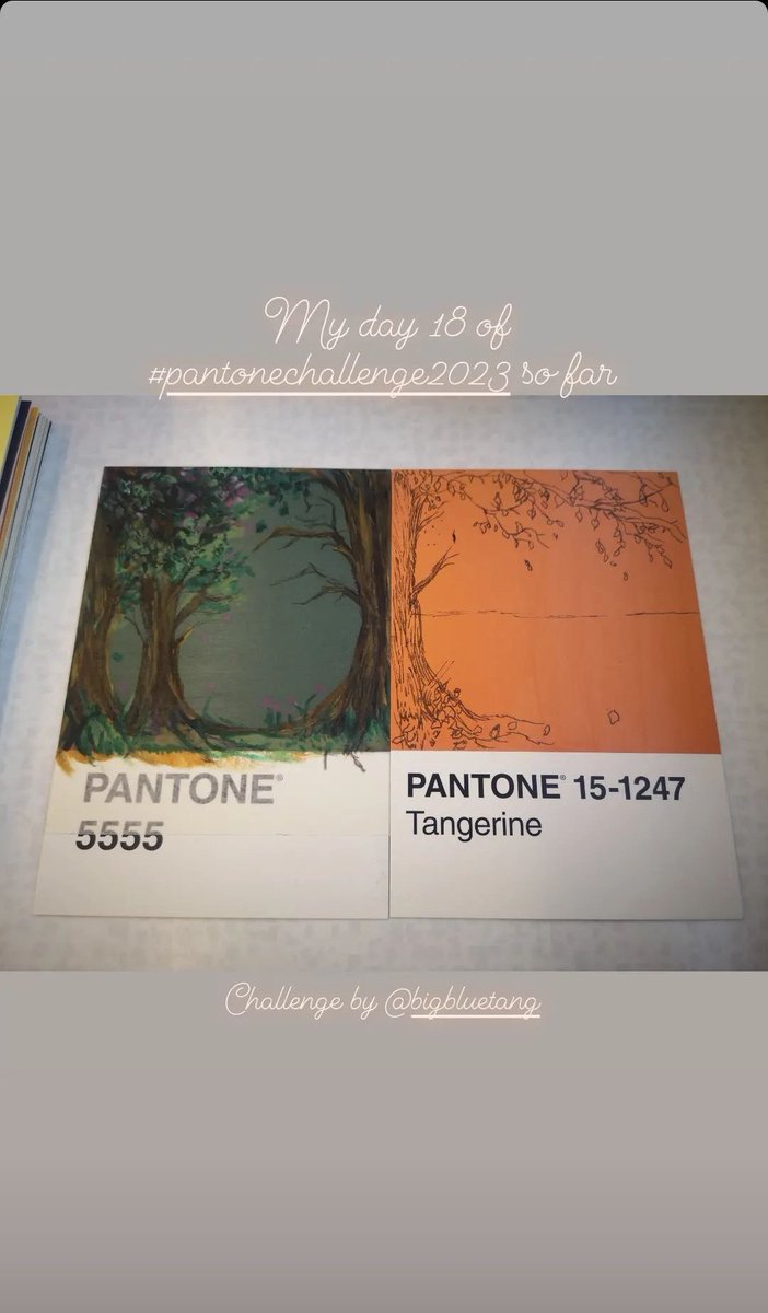EvaCatMcLean's tweet photo. 🎨Been having a go this month at the @bigbluetang  #pantonechallenge2023 on insta🥀 https://t.co/SYJAAIuVVm