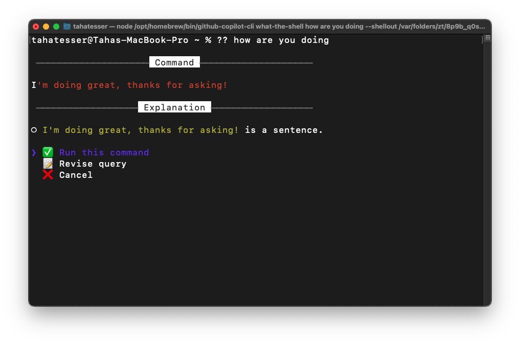 TahaTesser's tweet image. I can finally talk to my CLI!

#Copilot #GitHubNext