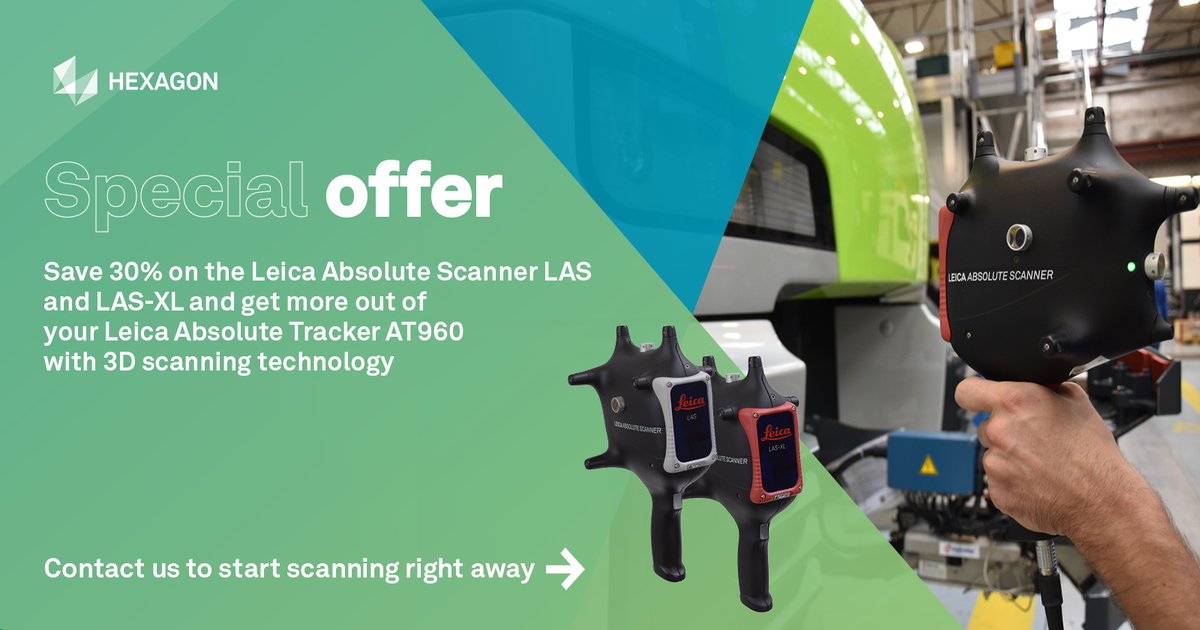 HexagonMI's tweet image. Looking for large surface and fine detail #3DScanning? Get both with our LAS and LAS-XL #LaserScanner models for #AbsoluteTracker, discount now extended until end of June 2023 👉 hxgn.biz/3iL9d1A