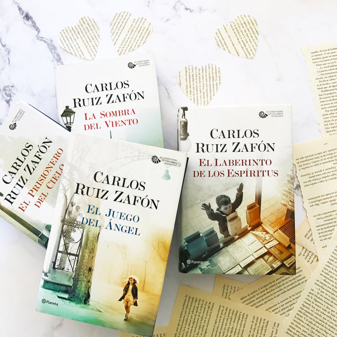 ZafonOfficial's tweet photo. Os invitamos a celebrar vuestro amor por la lectura con los libros de Carlos Ruiz Zafón. https://t.co/RTBoTPijAV