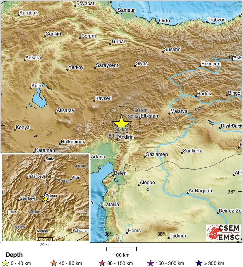 Earthquake today emsc
