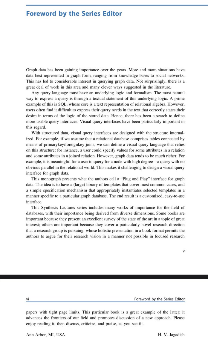 RockinSourav's tweet image. Our latest book is available in stores now! It is a prequel to the “Human Interaction with Graphs” (Morgan Claypool, 2018) and consolidates our last 8 years of research on plug-and-play #visualinterfaces. We are honoured for the book to be forewarded by Jag :) #graphs #Database