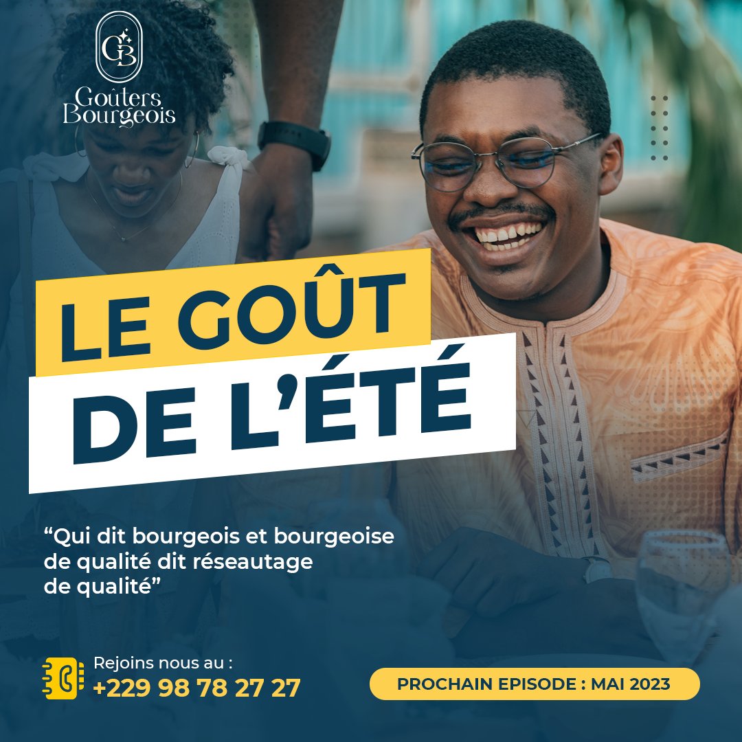 GoutersB's tweet photo. Le Goût de l’été, c’est très bientôt.

#Benin #GouterBourgeois #Bourgeois #Bourgeoises https://t.co/ljouH0sqNV