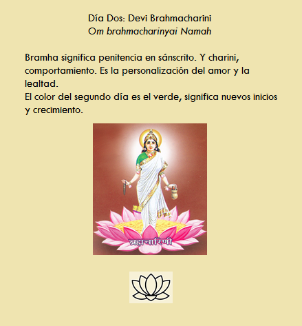 #ChaitraNavaratri_2023 

Día dos: #DeviBrahmacharini Vestida con un saree blanco y naranja, Maa Bramhacharini Devi es conocida también como la Yogini Devi, la más poderosa de las 9 devis de Navratri. 

#yoga #espiritualidad #hinduismo