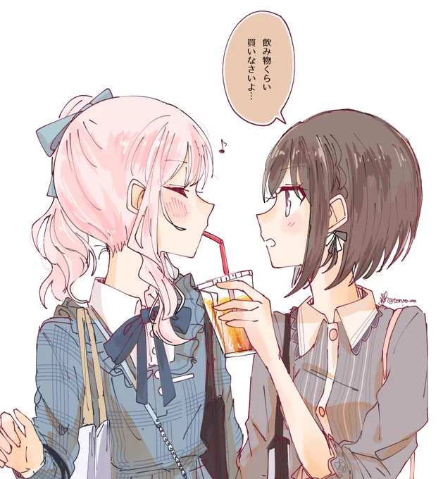 間接キスなど気にしない🎀🎨 