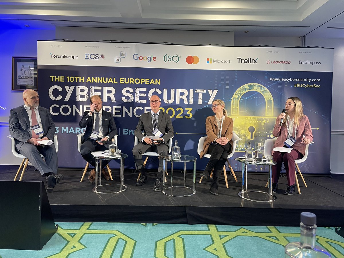 Great panel #EUCyberSec with @Christiane @EU_Commission 🇪🇺 , moderated by @ecso_eu #cyberprotection #cybersecurity #compliance #resilience #strategic #autonomy #partnership #cooperation