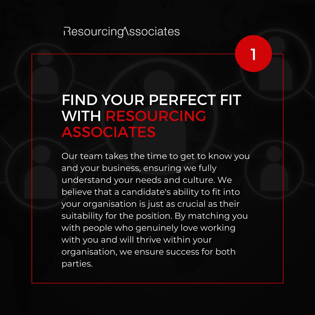 ResourcesAssoc's tweet image. Contact us today to learn more about our one-on-one service and how we can help you find the ideal talent who not only has the right skills and experience, but also the right personality fit for your organisation.

#Recruiting #Recruitment #RecruitmentAgency #RecruitmentCareer