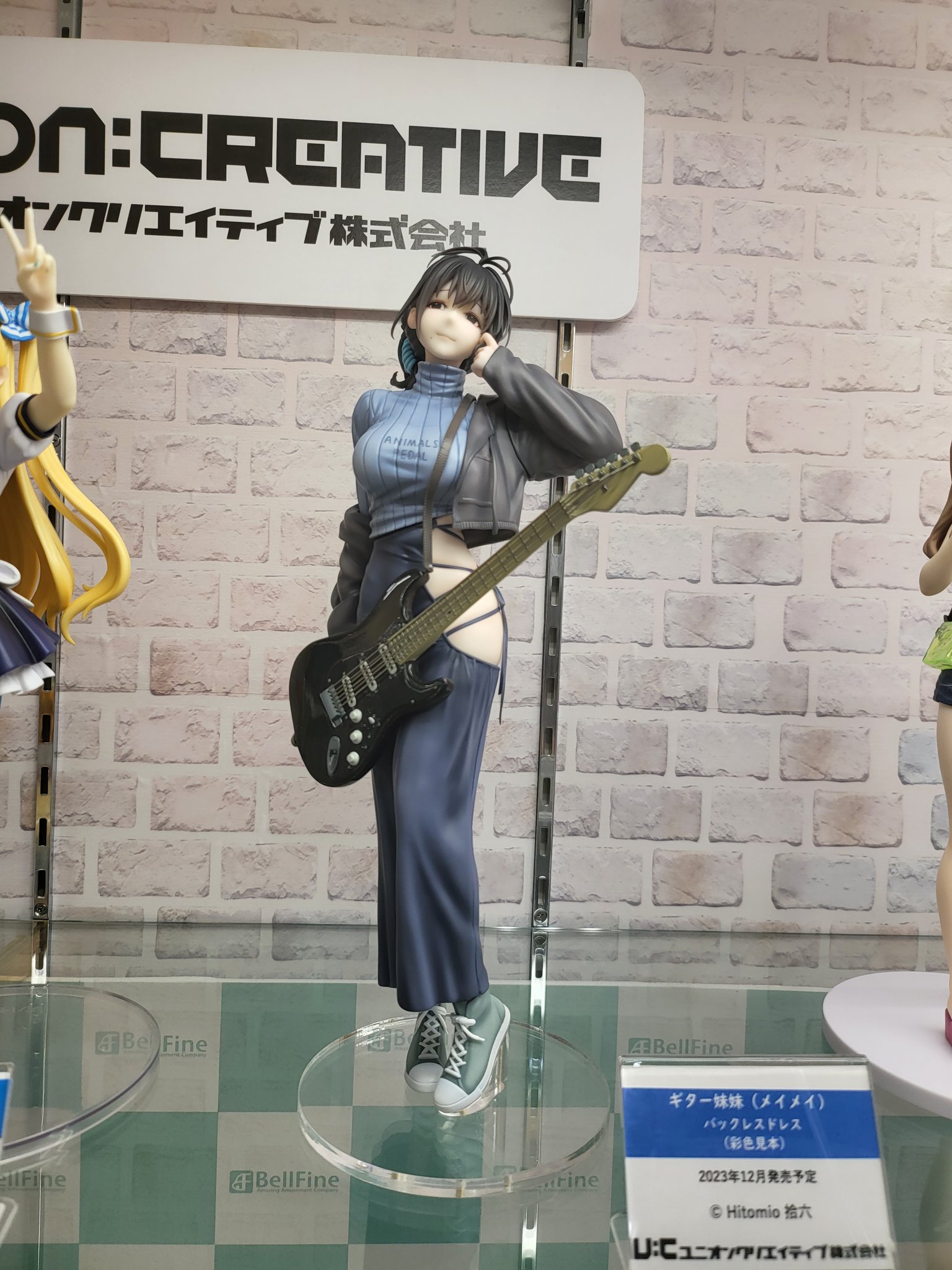 hitomio拾六イラスト『ギター妹妹(メイメイ) バックレスドレス』 完成品 フィギュア ユニオンクリエイティブ hitomio拾六イラスト 『ギター妹妹(メイメイ) バックレスドレス
