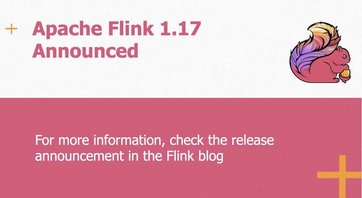 📢📢The #ApacheFlink community is very happy to announce the release of #Flink 1.17, which contains a number of exciting improvements. Please checkout out the release announcement for details. flink.apache.org/news/2023/03/2… Thank all contributors who made this release possible! 👏👏