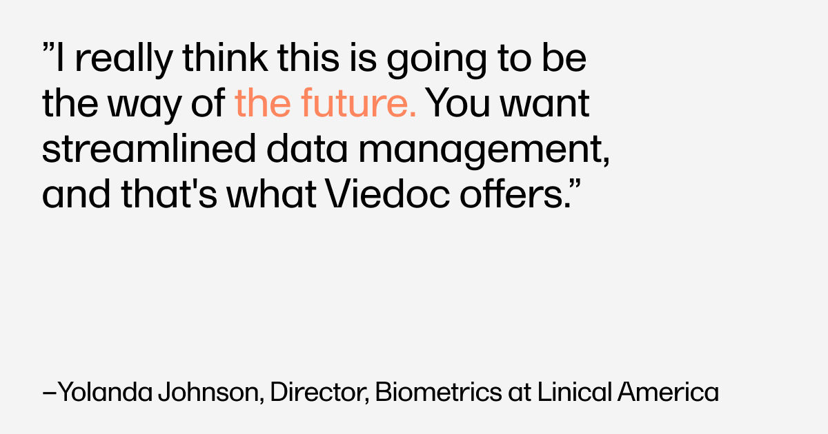 ViedocOfficial's tweet photo. Discover the success of Linical Americas and Viedoc's partnership in US biometric trials. Hear from the Director of Biometrics, on her experience using our solutions 

https://t.co/Unv4GRkWrZ https://t.co/To1c890ITn