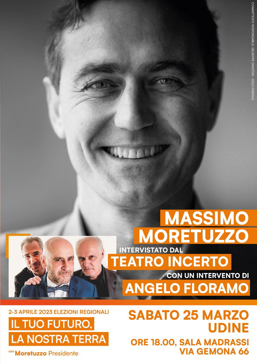 readEline's tweet photo. Massimo Moretuzzo, candidato alle #elezioniregionali del #FriuliVeneziaGiulia, ha scelto una campagna elettorale sul territorio. Incontri istituzionali e ascolto di comunità. Vieni a conoscerlo! Ci vediamo a #Udine questo sabato! #candidata #sipuofare https://t.co/giTDQeGtO9