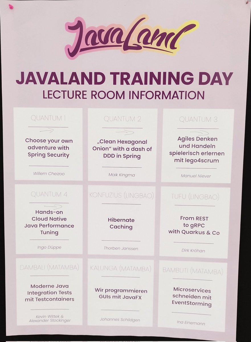 ChrisHaeusslerC's tweet image. #Workshop Day @JavaLandConf with @javacoding and #CloudNative #Java #Performance #JavaLand #JavaLand2023