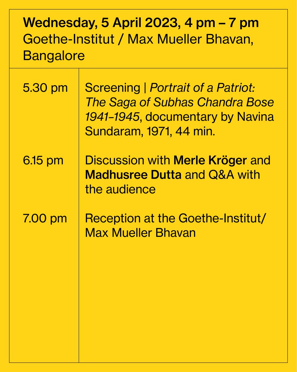 sher_arts's tweet photo. Wednesday, 5 April 2023
4 pm - 7 pm
Goethe-Institut / Max Mueller Bhavan, Bangalore https://t.co/FSnZQdgV08