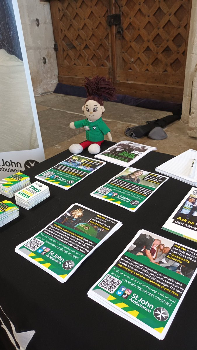Out with <a href="/StJohnAmbulance/">St John Ambulance England</a> and <a href="/SJA_Mascots/">SJA Mascots</a> today, attending a Volunteering Fayre organised by <a href="/ExeterCouncil/">Exeter City Council</a> to raise the profile of volunteering opportunities across the city and wider area.

If you're in the area, why not pop into <a href="/ExeterCathedral/">Exeter Cathedral</a> to find out more!!