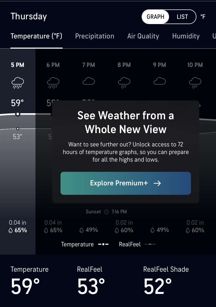 JPB5 on Twitter "Yo, ⁦/accuweather⁩ why are you locking the hourly
