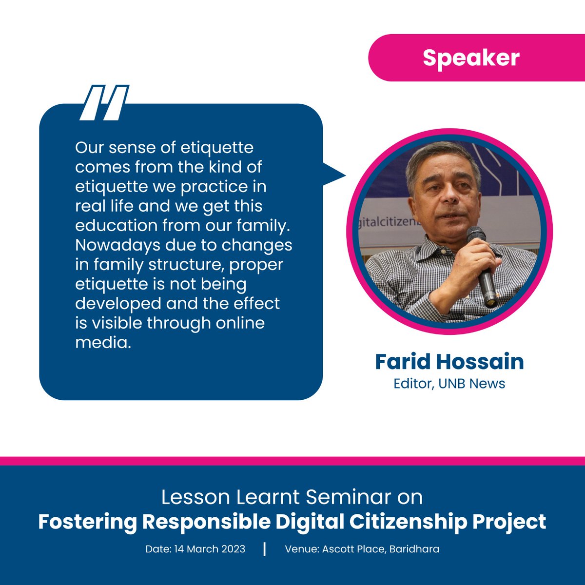 FNFinBangladesh's tweet photo. Dnet organized a Lesson Learnt seminar on Fostering Responsible Digital Citizenship (FRDC) on 14 Mar 2023, a project co-funded by @EUinBangladesh (EU) & @FNFreiheit (FNF).
#EUFRDC #EU #FNFBangladesh #Dnet #KnowYourNet #FollowForFreedom #FRDC #freedomofexpression #responsibility https://t.co/IBFC2TaLOM