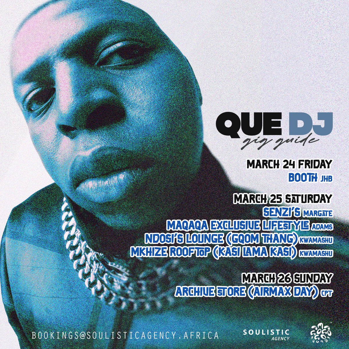 See you in JHB, DBN and CPT this weekend 👊🏾