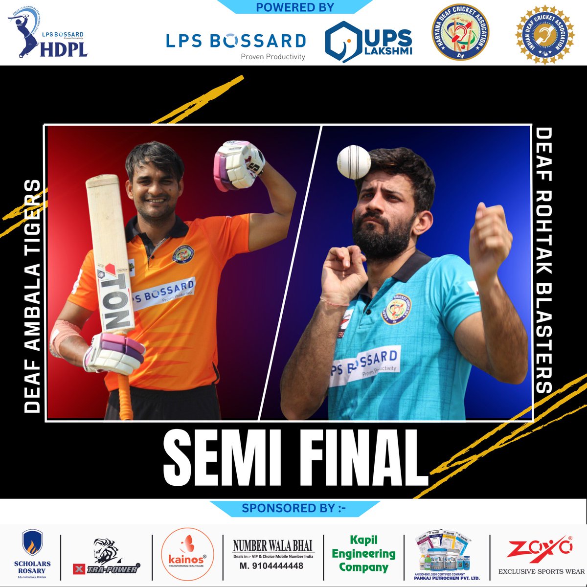 DeafHaryana's tweet photo. Semi Finals for HDCA 2nd Haryana Deaf Preimer League 

#lpsboosard #ScholarsRosary #xtrapowertools #kaions #numberwalabhai #kapiarora #IndianDeafCricketAssociation #PremierLeague #hca https://t.co/QqClbLVpV8