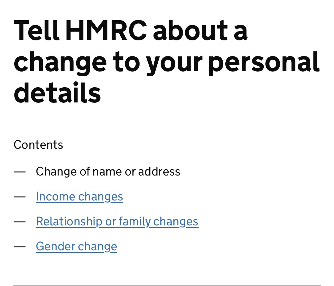 TUNCAYK4RAKAS's tweet photo. @HMRCcustomers This is the link you gave me. Which section do I need to select? You don’t understand I cannot change my date of birth. None of them has this option. I can change my title, name etc. but cannot change D.O.B https://t.co/bY1QVwrKEx